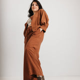 JOURNY The Daisy Trouser Mocha Stripe 2