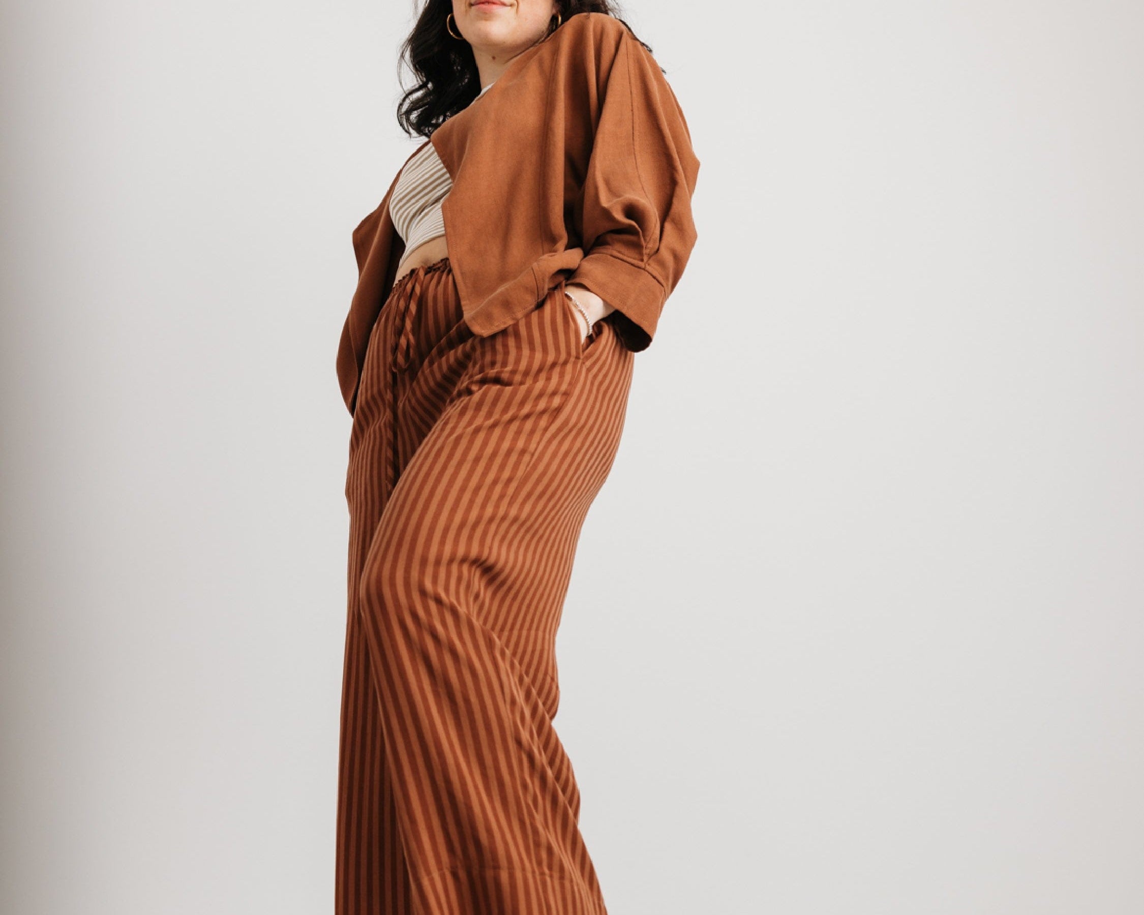JOURNY The Daisy Trouser Mocha Stripe 2