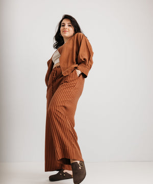 JOURNY The Daisy Trouser Mocha Stripe 2