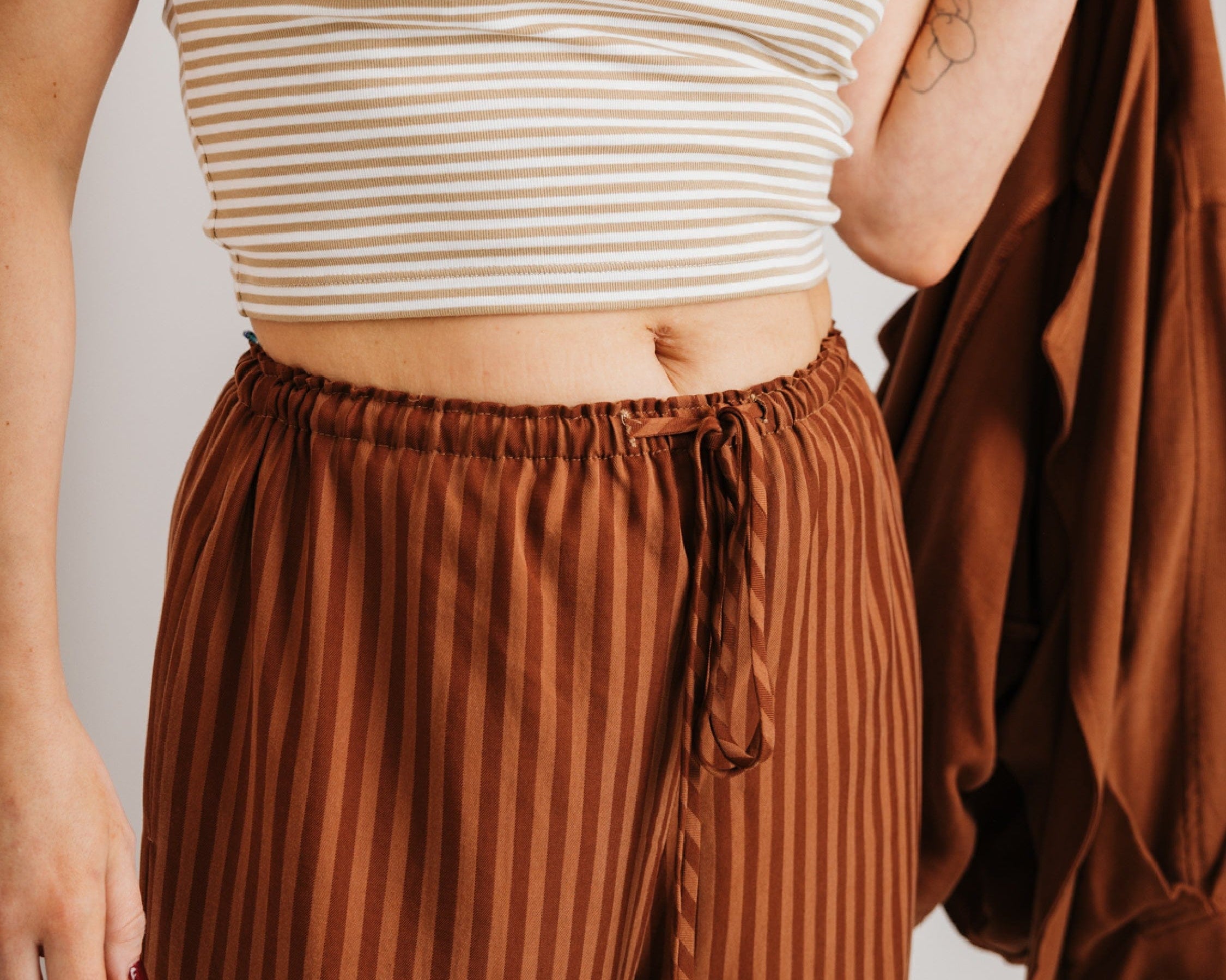 JOURNY The Daisy Trouser Mocha Stripe 4