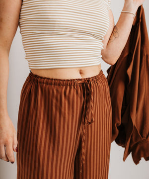 JOURNY The Daisy Trouser Mocha Stripe 4