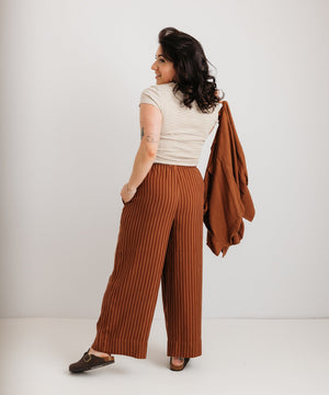 JOURNY The Daisy Trouser Mocha Stripe 6