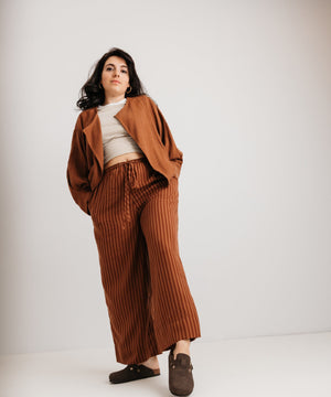 JOURNY The Daisy Trouser Mocha Stripe 8