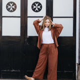 JOURNY The Daisy Trouser Mocha Stripe 12