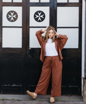 JOURNY The Daisy Trouser Mocha Stripe 12