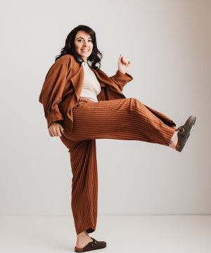 JOURNY The Daisy Trouser Mocha Stripe 10