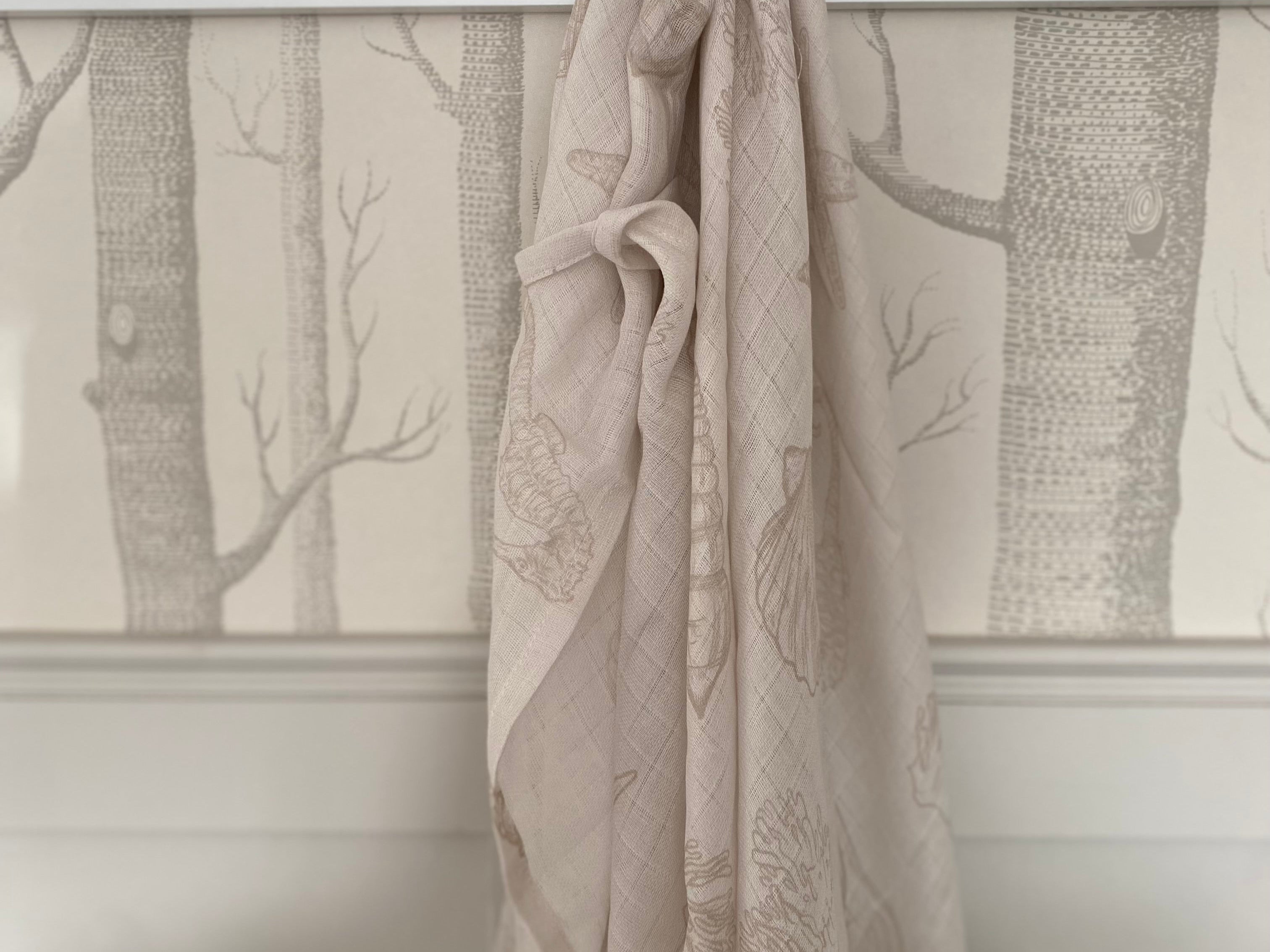 Ralphie Bear Seashell Large Swaddle Muslin 11