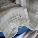 Ralphie Bear Gingham Beige Large Swaddle Muslin 3