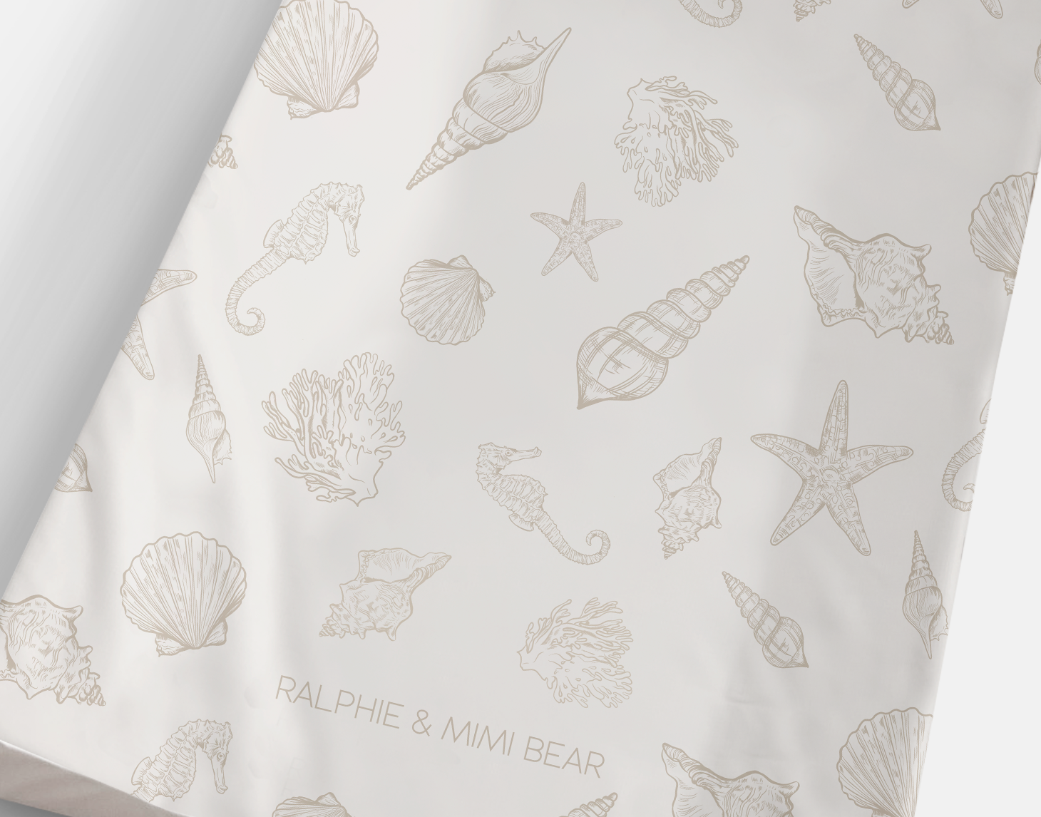 Ralphie Bear Seashell Anti Roll Wedge Changing Mat 1
