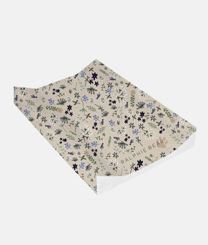 Floral patterned paper with 'Ralphie Bear' branding on a white background