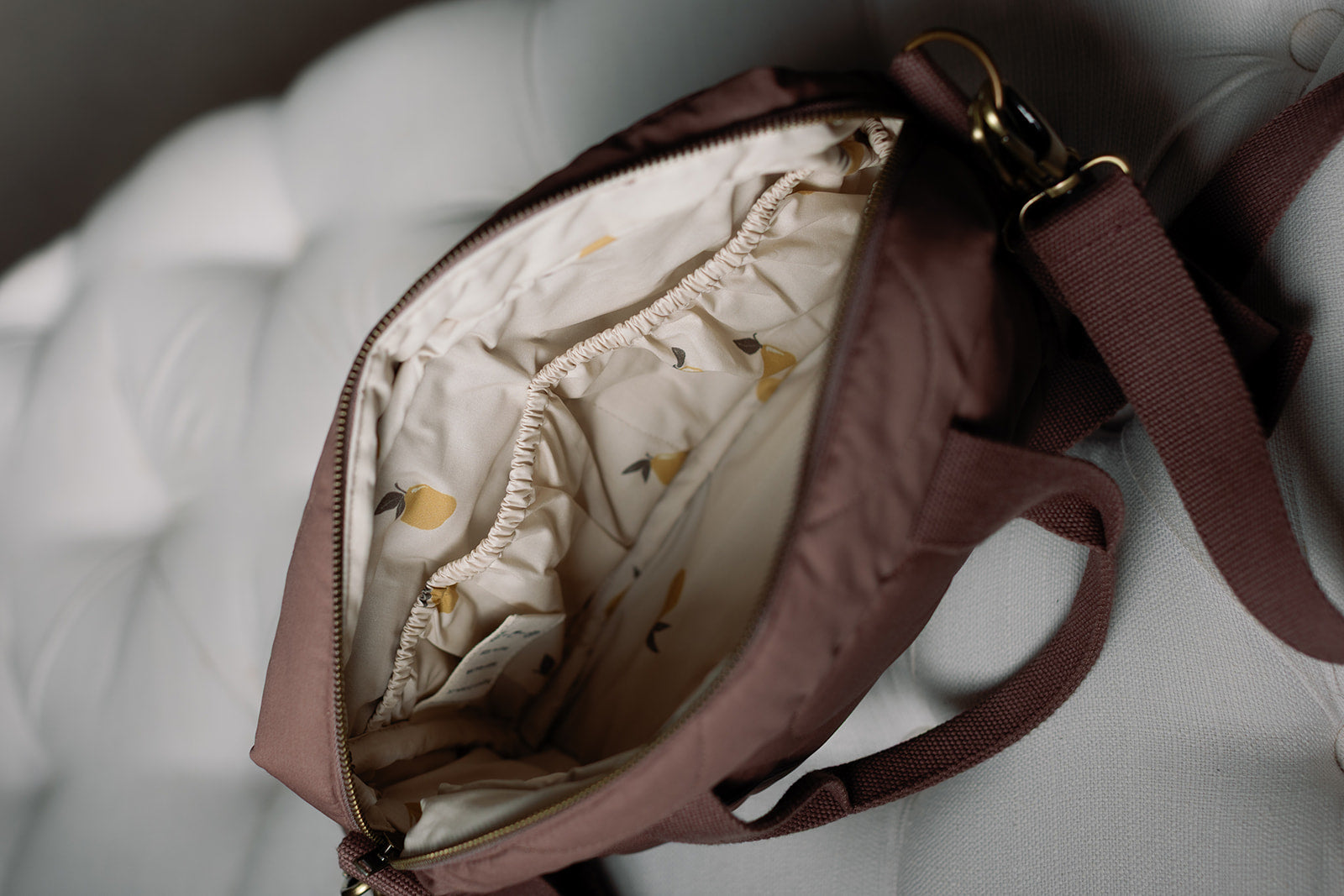 Ralphie Bear Ralphie Bear Quilted Changing Stroller Bag Brown Pears 13