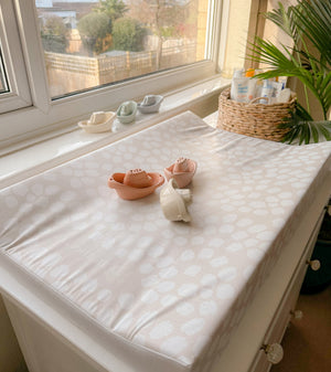 Ralphie Bear Scallop Anti Roll Wedge Baby Changing Mat Neutral Beige 7