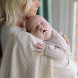 Ralphie Bear Gingham Beige Large Swaddle Muslin 10
