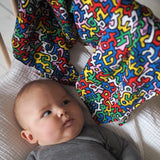 Etta Loves Etta Loves X Keith Haring 2 Pack Muslin Squares 4