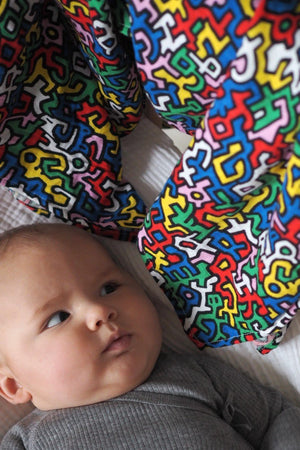 Etta Loves Etta Loves X Keith Haring 2 Pack Muslin Squares 4