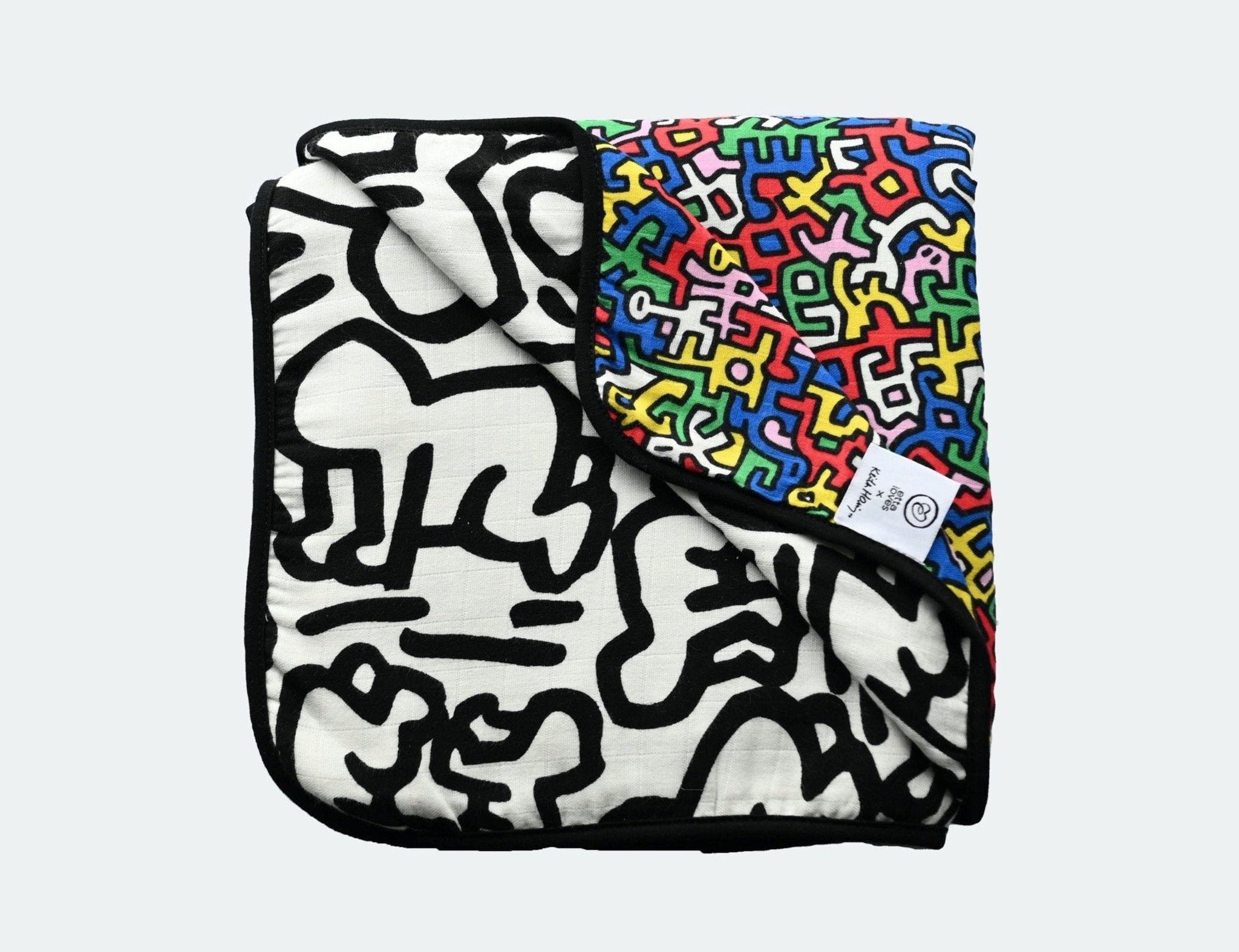 Etta Loves Etta Loves X Keith Haring Muslin Blanket Reversible 1