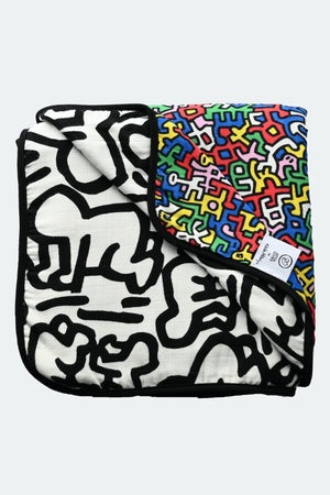 Etta Loves Etta Loves X Keith Haring Muslin Blanket Reversible 1