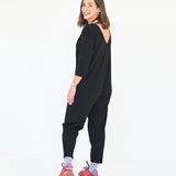 JOURNY Etta Jumpsuit Black French Terry 2