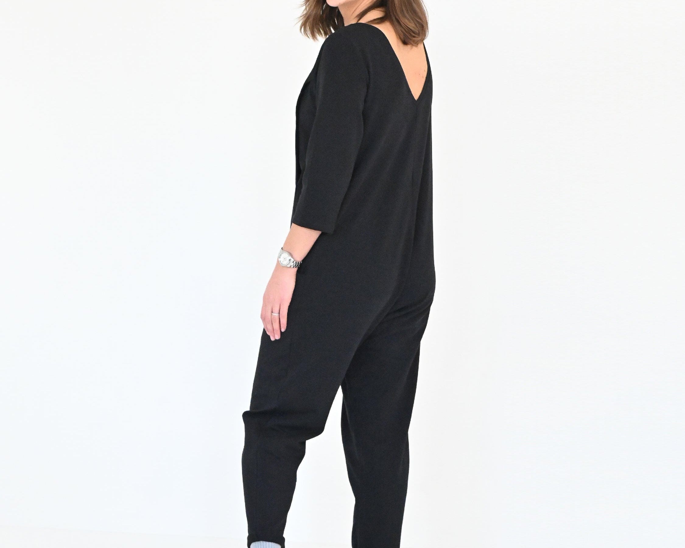 JOURNY Etta Jumpsuit Black French Terry 2