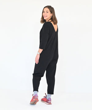 JOURNY Etta Jumpsuit Black French Terry 2