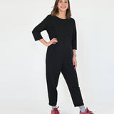 JOURNY Etta Jumpsuit Black French Terry 6