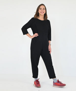 JOURNY Etta Jumpsuit Black French Terry 6