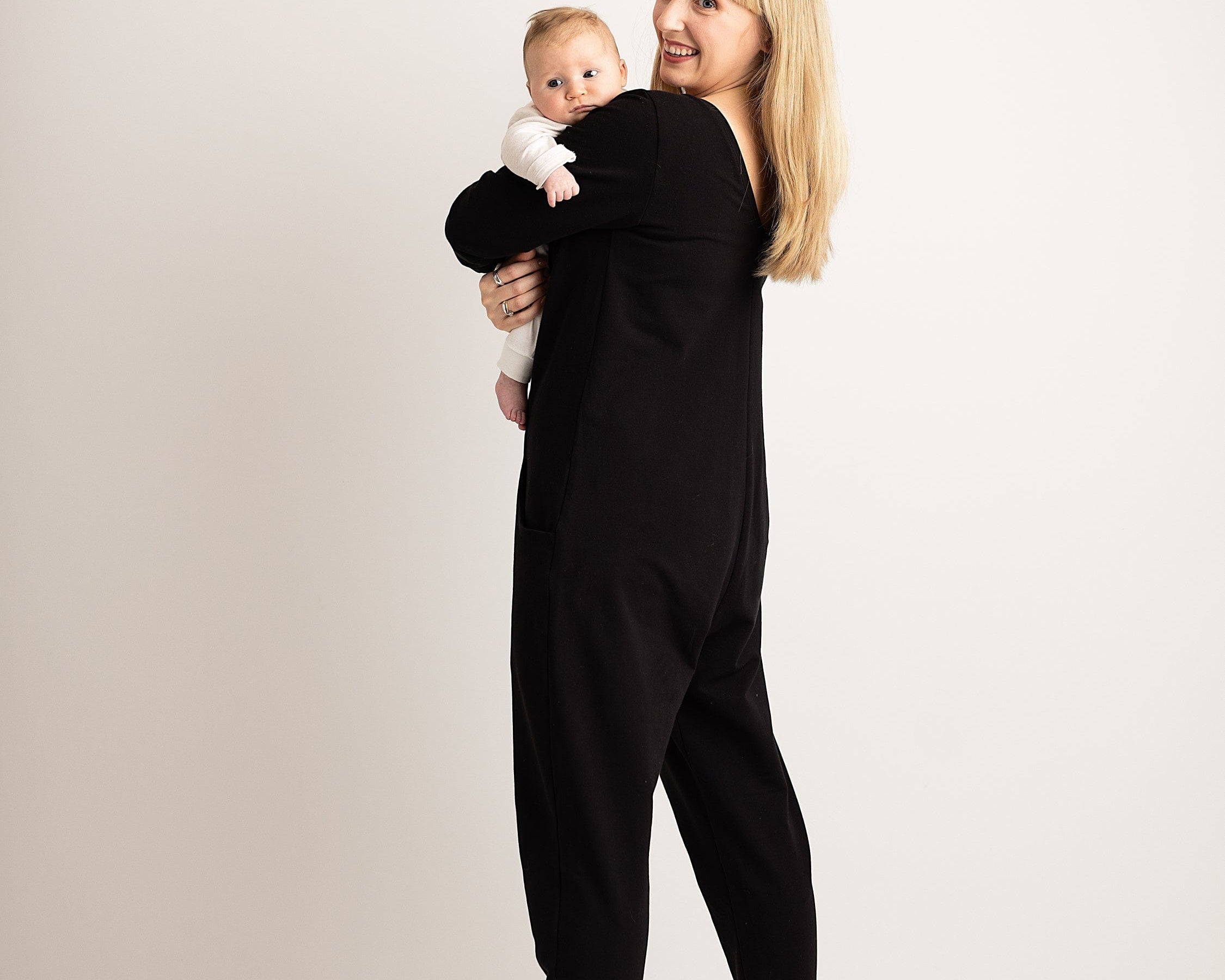 JOURNY Etta Jumpsuit Black French Terry 7