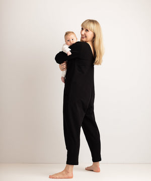 JOURNY Etta Jumpsuit Black French Terry 7