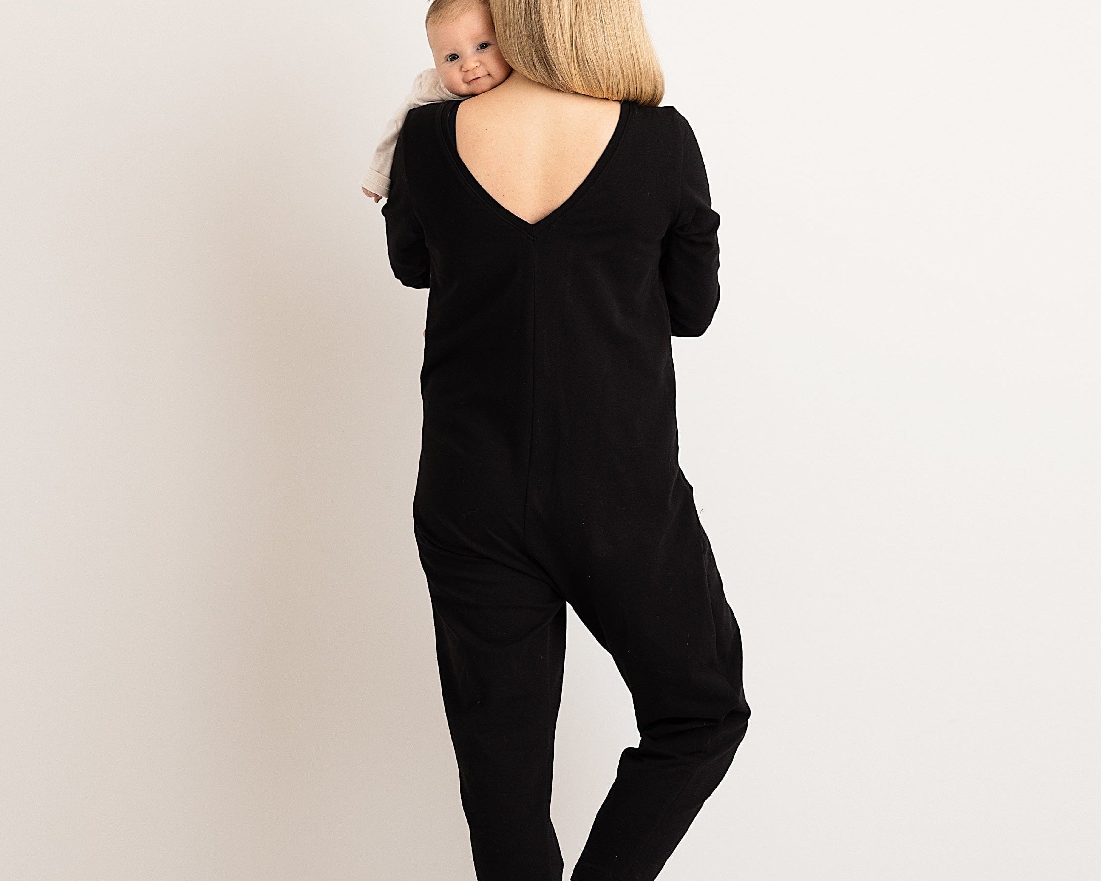 JOURNY Etta Jumpsuit Black French Terry 8
