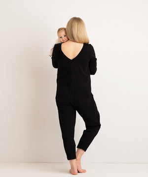 JOURNY Etta Jumpsuit Black French Terry 8