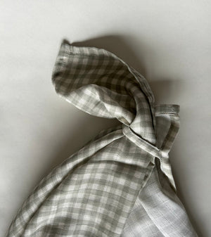 Ralphie Bear Gingham Sage Large Swaddle Muslin 13
