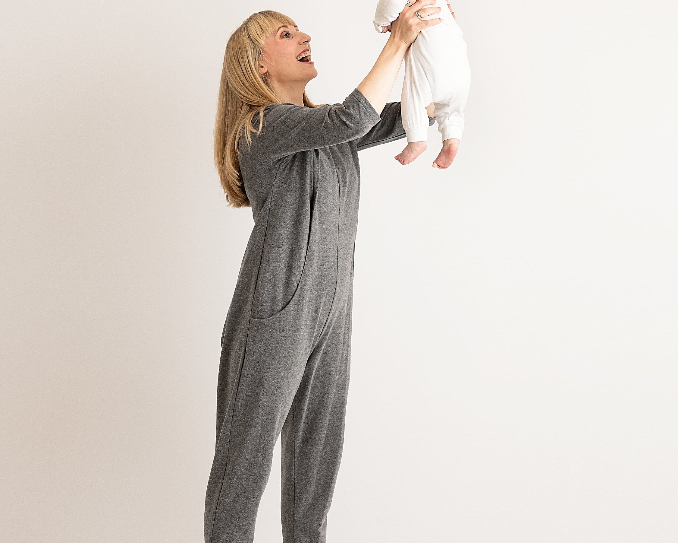 JOURNY Etta Jumpsuit French Terry Grey 1