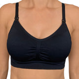 Black bra on a white background