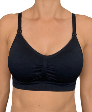 Black bra on a white background