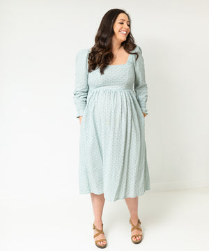 Bump & Milk Gemma Maternity & Nursing Dress Green For The Creators Bump & Milk Gemma Maternity & Nursing Dress Green For The Creators