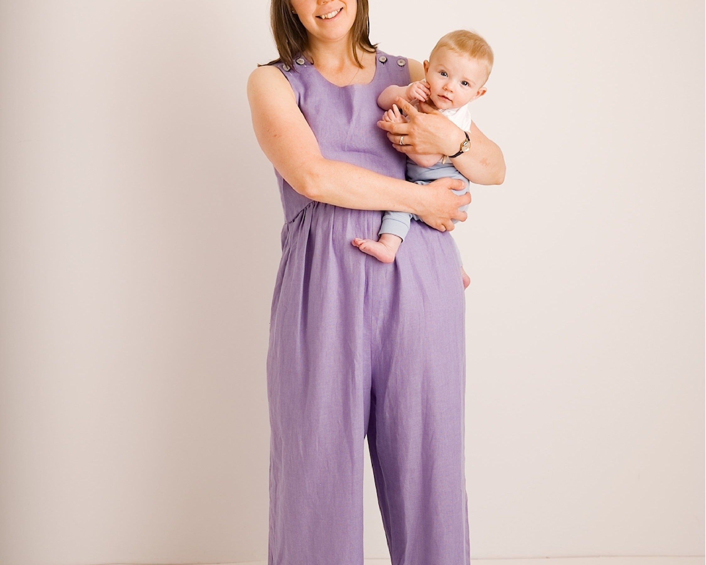 JOURNY Linen Jumpsuit Ada Lavender 1