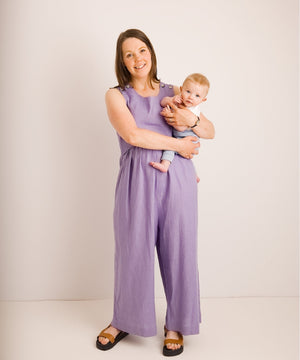 JOURNY Linen Jumpsuit Ada Lavender 1