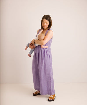 JOURNY Linen Jumpsuit Ada Lavender 5