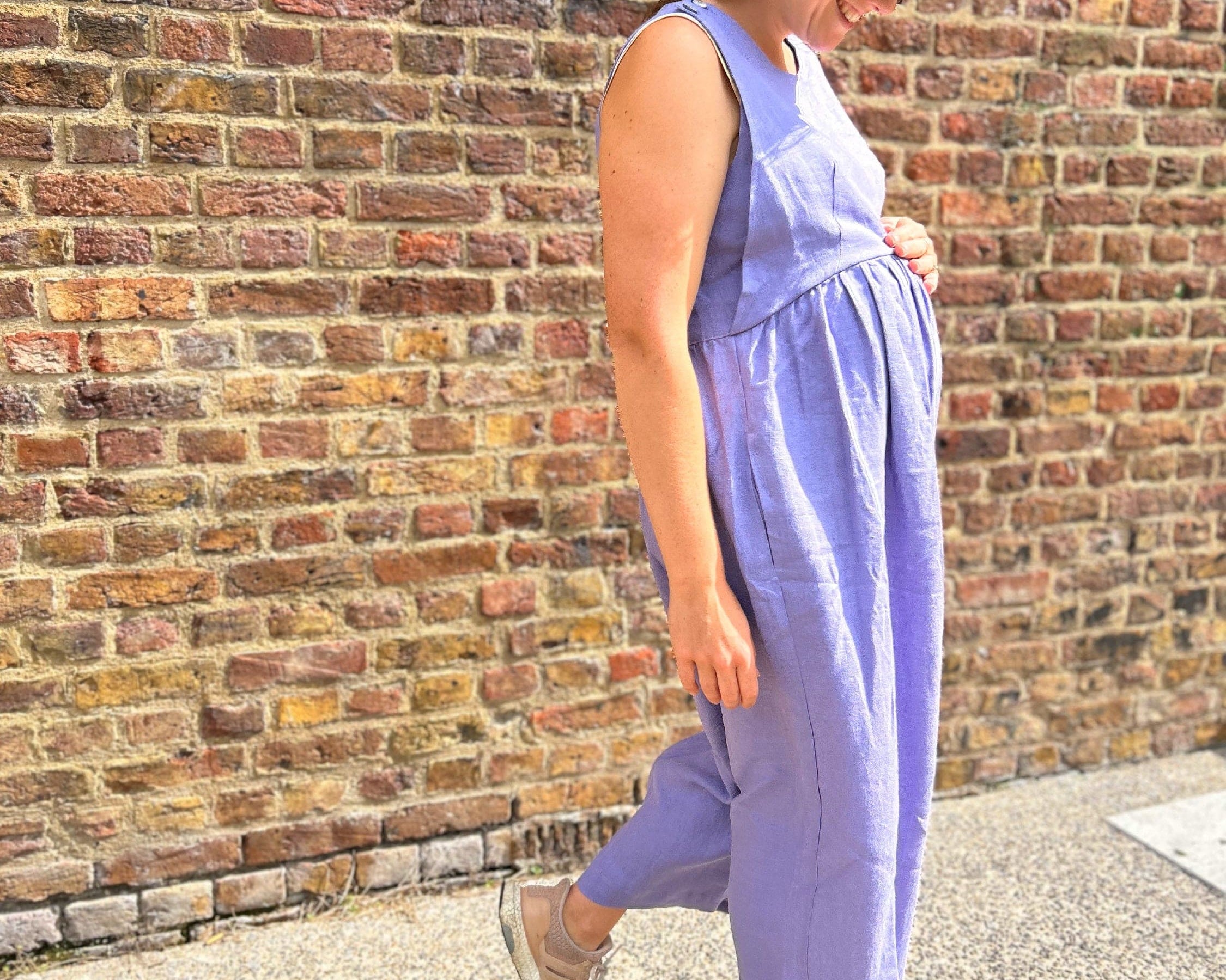 JOURNY Linen Jumpsuit Ada Lavender 10