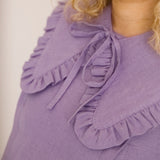 JOURNY Ruffle Detachable Collar Margot Collar Lavender Linen 1