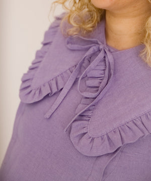 JOURNY Ruffle Detachable Collar Margot Collar Lavender Linen 1