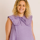 JOURNY Ruffle Detachable Collar Margot Collar Lavender Linen 3