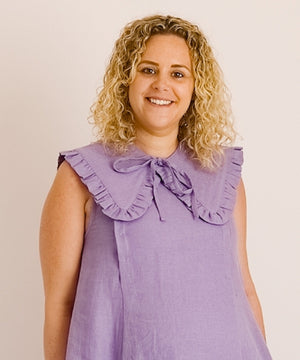 JOURNY Ruffle Detachable Collar Margot Collar Lavender Linen 3