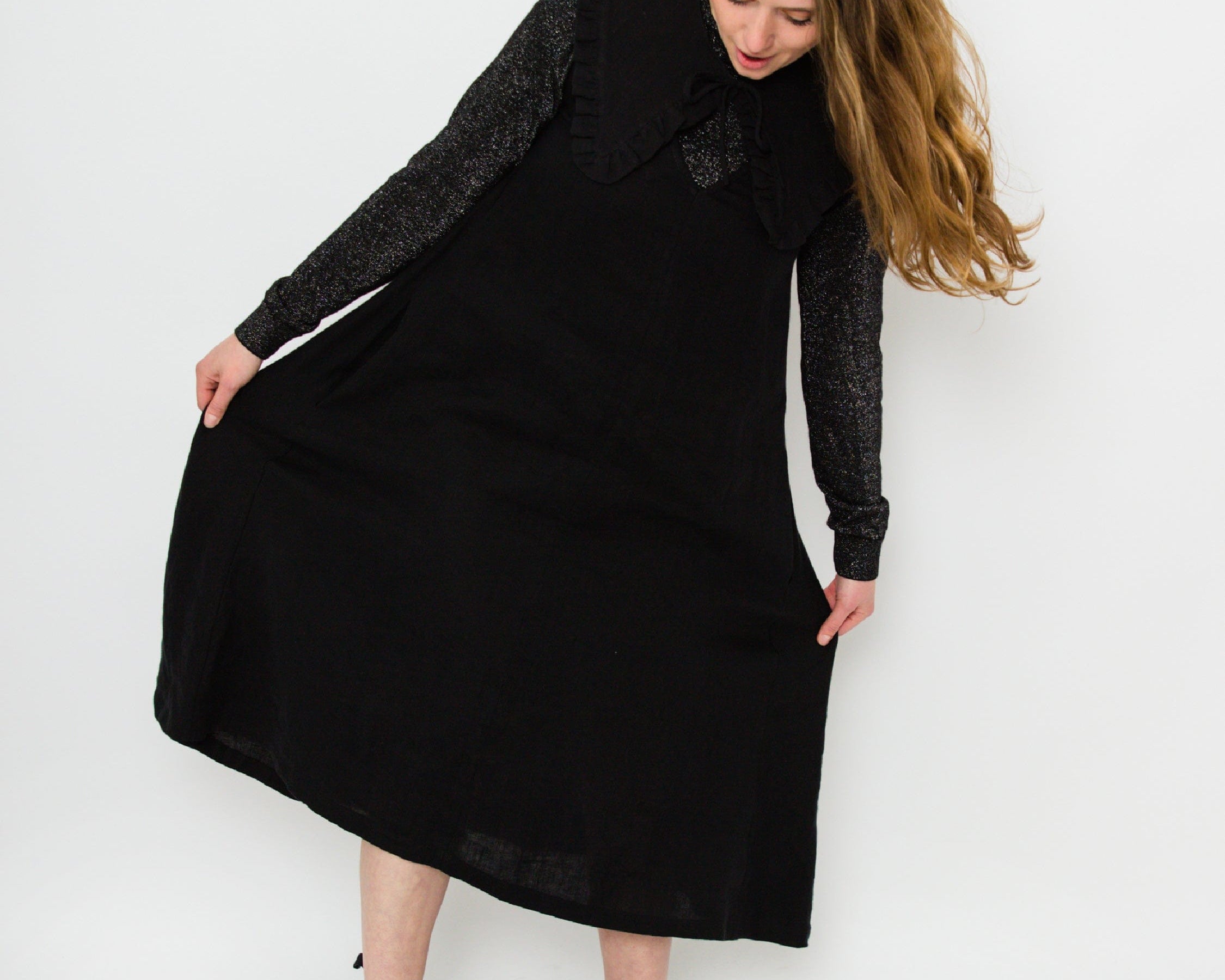 JOURNY Linen Dress Lucy Black Linen 1