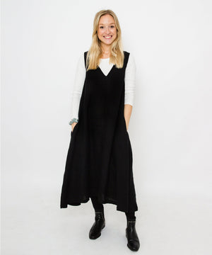 JOURNY Linen Dress Lucy Black Linen 7