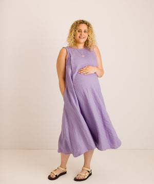 JOURNY Lucy Dress Lavender Linen 5
