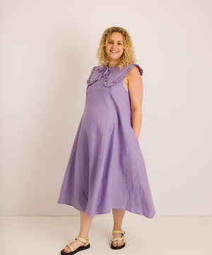 JOURNY Lucy Dress Lavender Linen 2