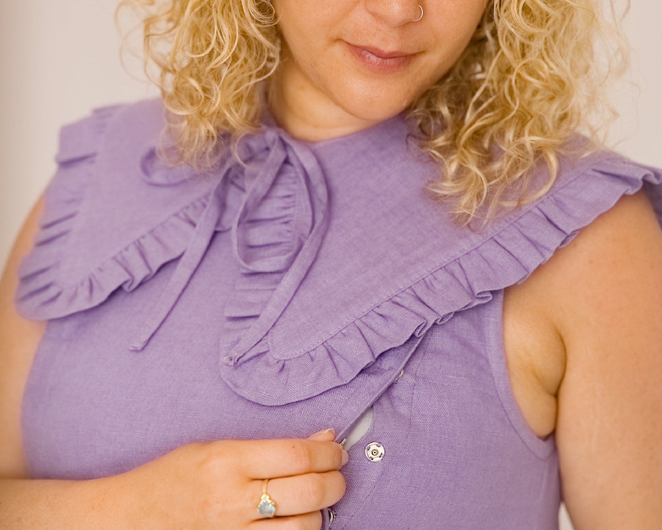 JOURNY Lucy Dress Lavender Linen 7