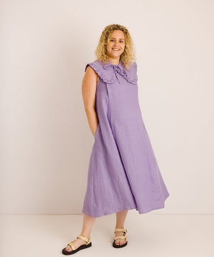 JOURNY Lucy Dress Lavender Linen 3
