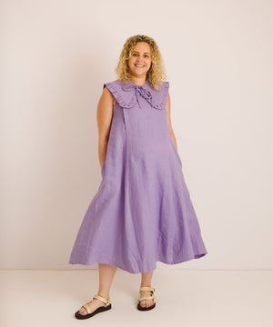 JOURNY Lucy Dress Lavender Linen 4